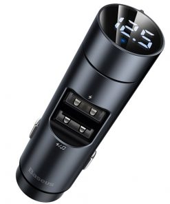 Baseus-Energy-Column-Bluetooth-FM-Transmitter-MP3-Car-Charger-2x-USB-QC3.0-31A