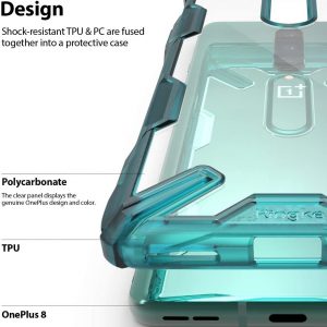 Ringke Fusion-X Case for OnePlus 8 – Turquoise Green