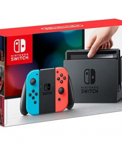 Nintendo Switch with Neon Blue and Neon Red Joy-Con With Extended Battery