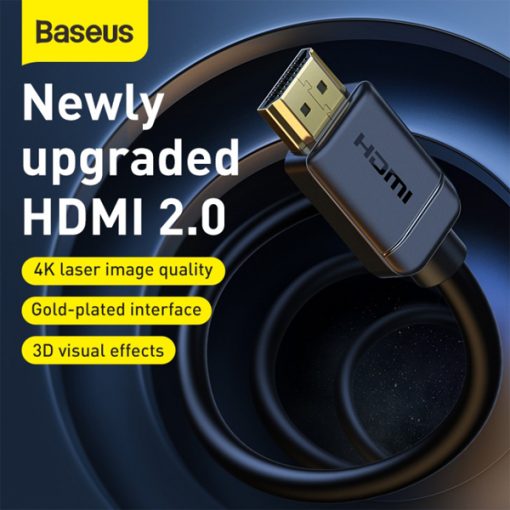 Baseus HDMI To HDMI Cable 4K Supported Version 2.0 2Meter